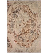 Eliana Home Baskılı, Yıkanabilir Kaymaz Taban Salon Halısı LNA0623 100x150 cm (Kahverengi)