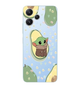 Xiaomi REDMI 12 Uyumlu Baby Yoda Desenli Şeffaf Telefon Kılıfı