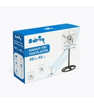 3İN1 KULLANIM 18 İNÇ 45 CM SANAYİ TİPİ AYAKLI VANTİLATÖR 5-METAL PERVANE 3-KADEME HIZ 75WY:150CM FAN GO-53-vice 00350