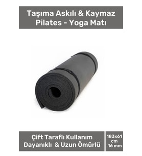 Konfor Modeli Çift Taraflı Kaymaz Silinebilir Antibakteriyel Pilates Meditasyon Minderi 16 mm Mat