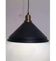 RİOLİGHT RETRO SİYAH İÇİ BEYAZ TEKLİ METAL SARKIT ÇAP: 33CM