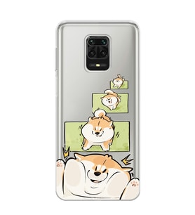 Redmi Note 9 Pro / 9s Uyumlu Sevimli Köpek Tasarımlı Şeffaf Telefon Kılıfı
