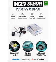 S-Dizayn Pro Luminar H27 Led Xenon / 60W / 12000LM / 7000K A+ Kalite