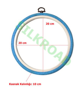 Nurge No:4 Yuvarlak Plastik Pano Kasnağı - 20,05cm - 10mm NO:230-4 (Mavi)