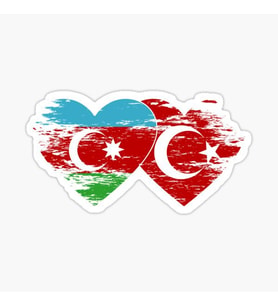Azerbaycan Azerbaijan 17 Cm Araba Sticker Etiket MD23