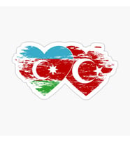 Azerbaycan Azerbaijan 17 Cm Araba Sticker Etiket MD23