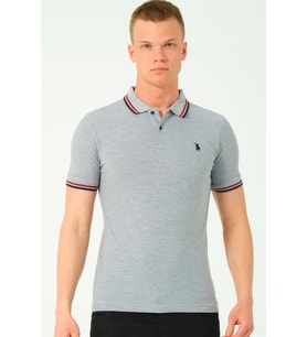 T8594 DEWBERRY ERKEK T-SHIRT-GRİ-2