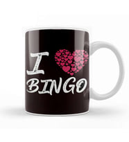 I Love Bingo Gamble Lucky Game Player Gambling Gift Kupa Bardak Porselen