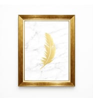 Tablore Gold Altın Tüy Mermer Desenli Çerçeveli Tablo Lüks Modern Salon Ofis Duvar Dekorasyonu