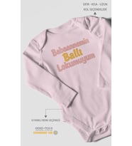 Babaannemin Ballı Lokumuyum Uzun Kollu Bebek Body %100 Pamuk