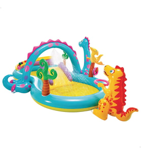 Intex 57135 Dino Dünyası Oyun Havuzu 302X229 Cm, Su Sporları, Plaj Malzemesi, Şişme Ürün, Yüzme Akse