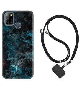 INFINIX Smart 4 5 6 Zero 8 S5 Pro Kılıf Boyun Askılı Silikon Colorful Abstract 1384