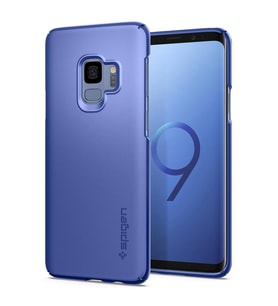 Spigen Galaxy S9 ile Uyumlu Kılıf Thin Fit Blue Coral