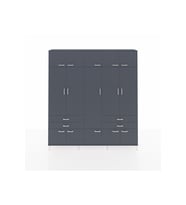 Arges Gardrop 11 Raflı 4 Çekmeceli 2 Askılı 220x30x243 Antrasit-Antrasit