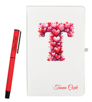 Sevgiliye Hediye Kişiye Özel Defter ve Kalem Hediye Seti