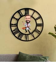 Kişiye Özel Aşçı Karikatür 3D Ahşap Mdf Duvar Saati 74