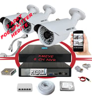 3' lü 5 MP 1940P Sensör 6 Megapiksel Sony Lens Metal Kasa IP Güvenlik Kamerası Seti_BS 748IP