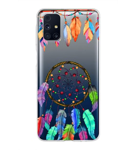 PrintiFy Samsung Galaxy M31s ile Uyumlu 1mm Slim Fit Nazar Boncuğu 6 Baskılı Şeffaf  Kılıf