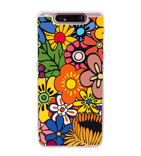 PrintiFy Samsung Galaxy A80 ile Uyumlu Retro Color 2  Kamera Korumalı Şeffaf  Kılıf