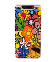 PrintiFy Samsung Galaxy A80 ile Uyumlu Retro Color 2  Kamera Korumalı Şeffaf  Kılıf