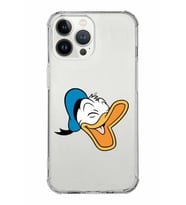 Apple iPhone 13 Pro Uyumlu Köşe Korumalı Antişok  Kapak Donald Duck Tasarımlı Şeffaf  Kılıf