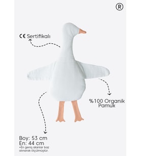 Organik Küçük Ördek Uyku Arkadaşı Beyaz