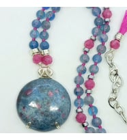 1560 Ruby Kyanit el yapımı kolye