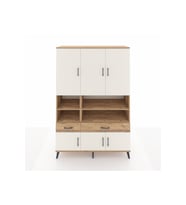 Hyperion Dolap 8 Raflı 2 Çekmeceli 6 Kapaklı 132x44x195 Çam-Aytaşı/Çam