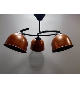 RİOLİGHT MODERN ÜÇLÜ BAKIR BAŞLIK METAL SARKIT AVİZE (Siyah)