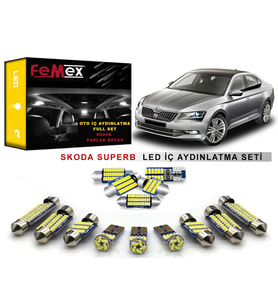 Skoda SuperB  2015 Sonrası LED İç Aydınlatma Ampul Seti FEMEX Parlak Beyaz