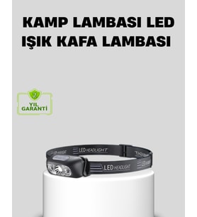 Şarjlı LED Kafa Feneri 4 Modlu Akıllı Sensörlü Far Su Geçirmez IPX5 Kamp ve Balıkçı Lambası