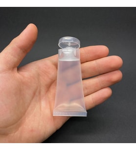 Şeffaf Boş Krem Tüpü 20ml , Fliptop Kapaklı Merhem Tüpü ,  Şeffaf Lipgloss Tüp 20 ml x 3 Adet