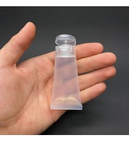 Şeffaf Boş Krem Tüpü 20ml , Fliptop Kapaklı Merhem Tüpü ,  Şeffaf Lipgloss Tüp 20 ml x 3 Adet