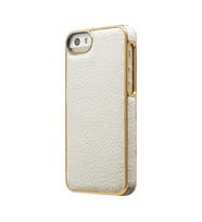 Adopted iPhone SE/5S/5 ile Uyumlu Deri Wrap Kılıf Beyaz APH11149