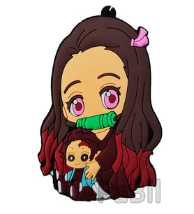 Kimetsu No Yaiba - Anime Anahtarlık 10 Adet Sticker Hediyeli 8 Cm - Nezuko