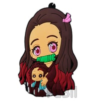 Kimetsu No Yaiba - Anime Anahtarlık 10 Adet Sticker Hediyeli 8 Cm - Nezuko
