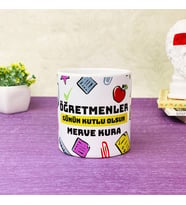 Kişiye Özel Öğretmenler Günü Tasarımlı Kupa