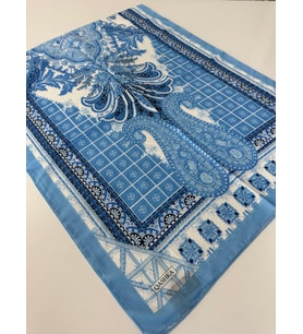 QASHKA Soft Pamuklu Şal Buz Mavisi Serisi LBD1806