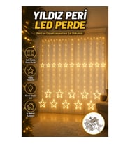 Yıldız Peri LED Perde 3x3 Metre Dekoratif Ortam Işığı