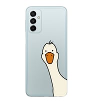 Samsung Galaxy M14 Uyumlu Sevimli Ördek Desenli Şeffaf Telefon Kılıfı