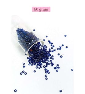 Dökme Cam Kum Boncuk (8/0) 3 mm - 60 Gram - Şeffaf Lacivert - BNC207