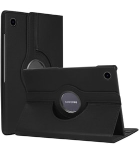 Lexroo Samsung Galaxy Tab A8 X200 için Kılıf 360 Rotating Stand Deri Siyah [Galaxy Tab A8 - Siyah]