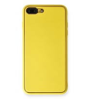 Pilelistore   iPhone 7 Plus Kılıf Coco Deri Silikon Kapak - Sarı