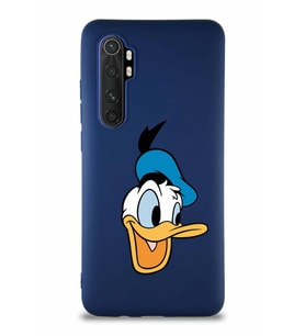 Xiaomi Mi Note 10 Lite Soft Premier Kapak Donald Duck-A Tasarımlı Silikon Kılıf - Lacivert (Şeffaf)