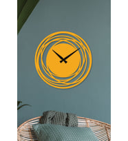 Gowpenart Circle Metal Gold / Altın Duvar Saati - Ev / Ofis Saati - Hediye Saat