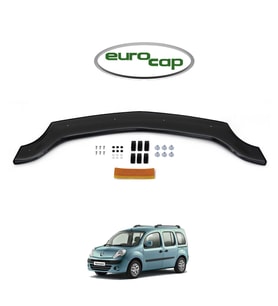 EUROCAP Renault Kangoo Ön Kaput Maskesi Koruma Rüzgarlığı Deflektör 3mm Akrilik Parlak 2008-2013