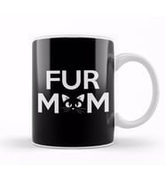 Fur Mom Adorable Crazy Cat Lady Kitty Mama Kupa Bardak Porselen