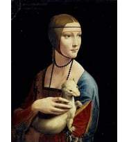 Da Vinci Kakımlı Leydi Sayılarla Boyama Seti(40x50 cm Tuval Şasesine Gerili)