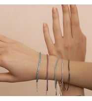 Madam Matmazel Su Yolu Zirkon Taşlı Gümüş Unisex Bileklik  925 Ayar 