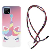 Realme C11 C21 C21Y C25Y C11 2021 Kılıf Boyun Asklı Rasta Silikon Sweety Unicorn 1737